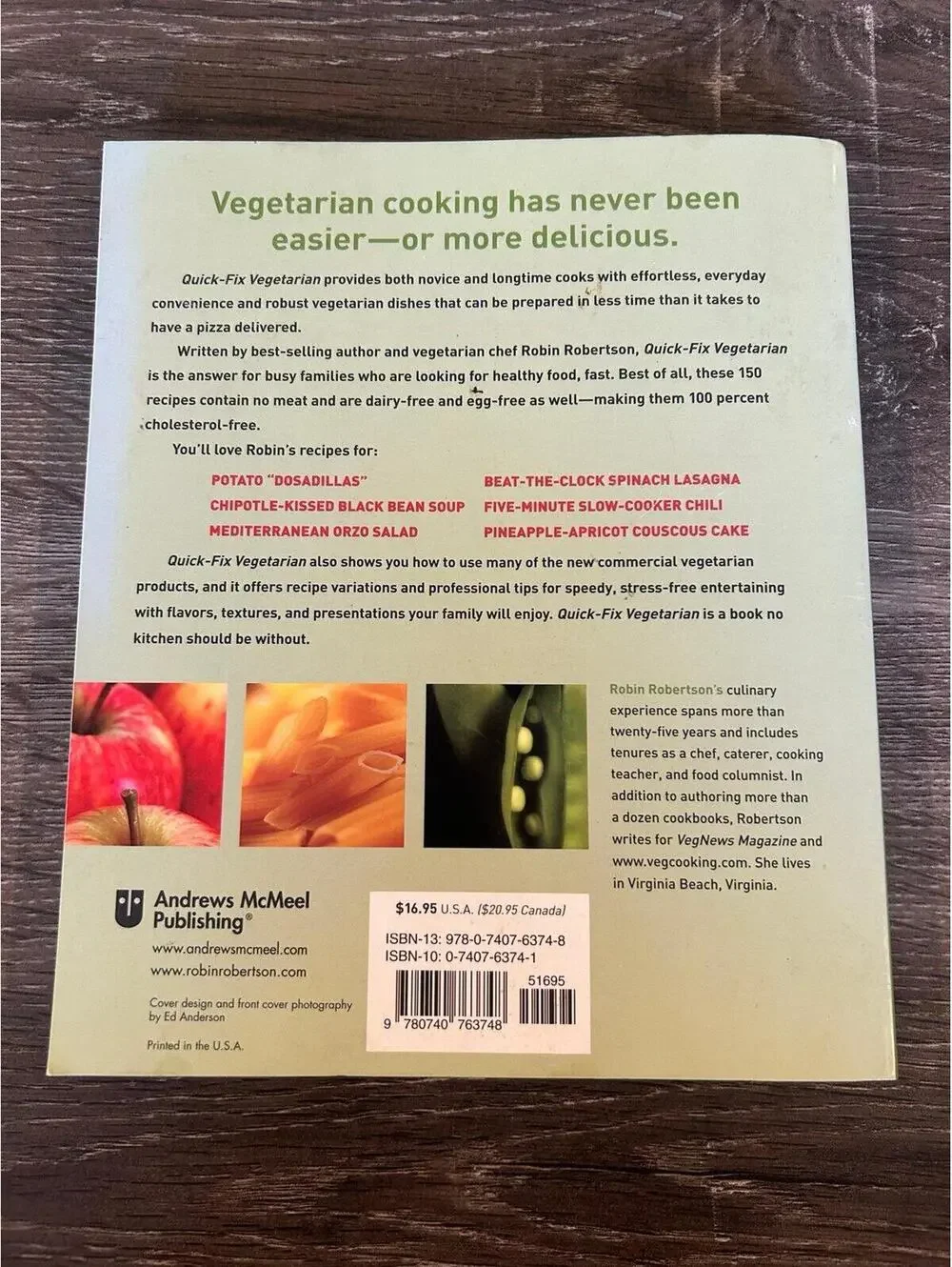 Quick-Fix Vegetarian Cookbook by Robin Robertson | 150 Fast & Easy Recipes Paper